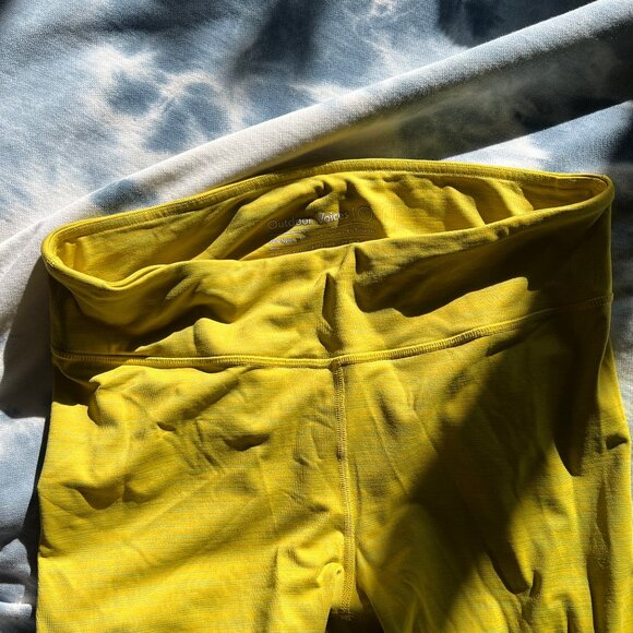 Women's Yellow Outdoor Voices TechSweat 7/8 Flex Leggings Large - Picture 5 of 7